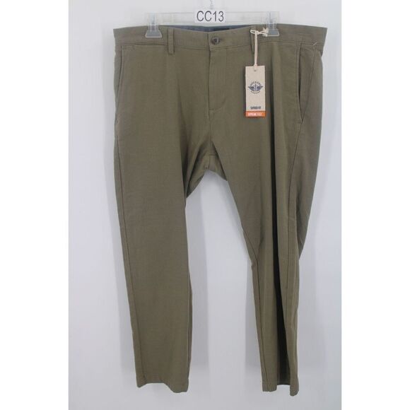 Dockers Tapered Fit Supreme Flex Stretch Alpha Khaki Pants 36/30 NWT Olive - Picture 1 of 10